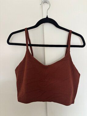 Athleta rust colored active top size large